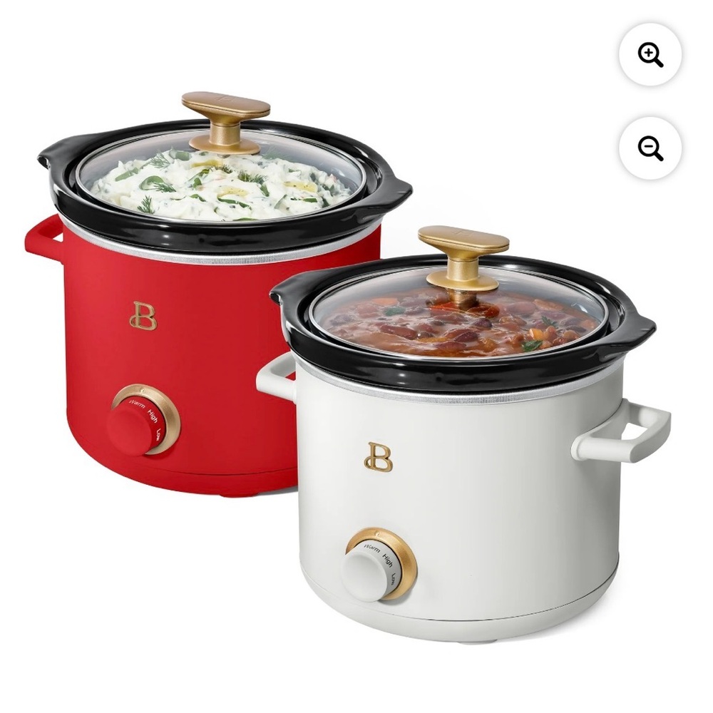 Red and White Slow Cooker Duo